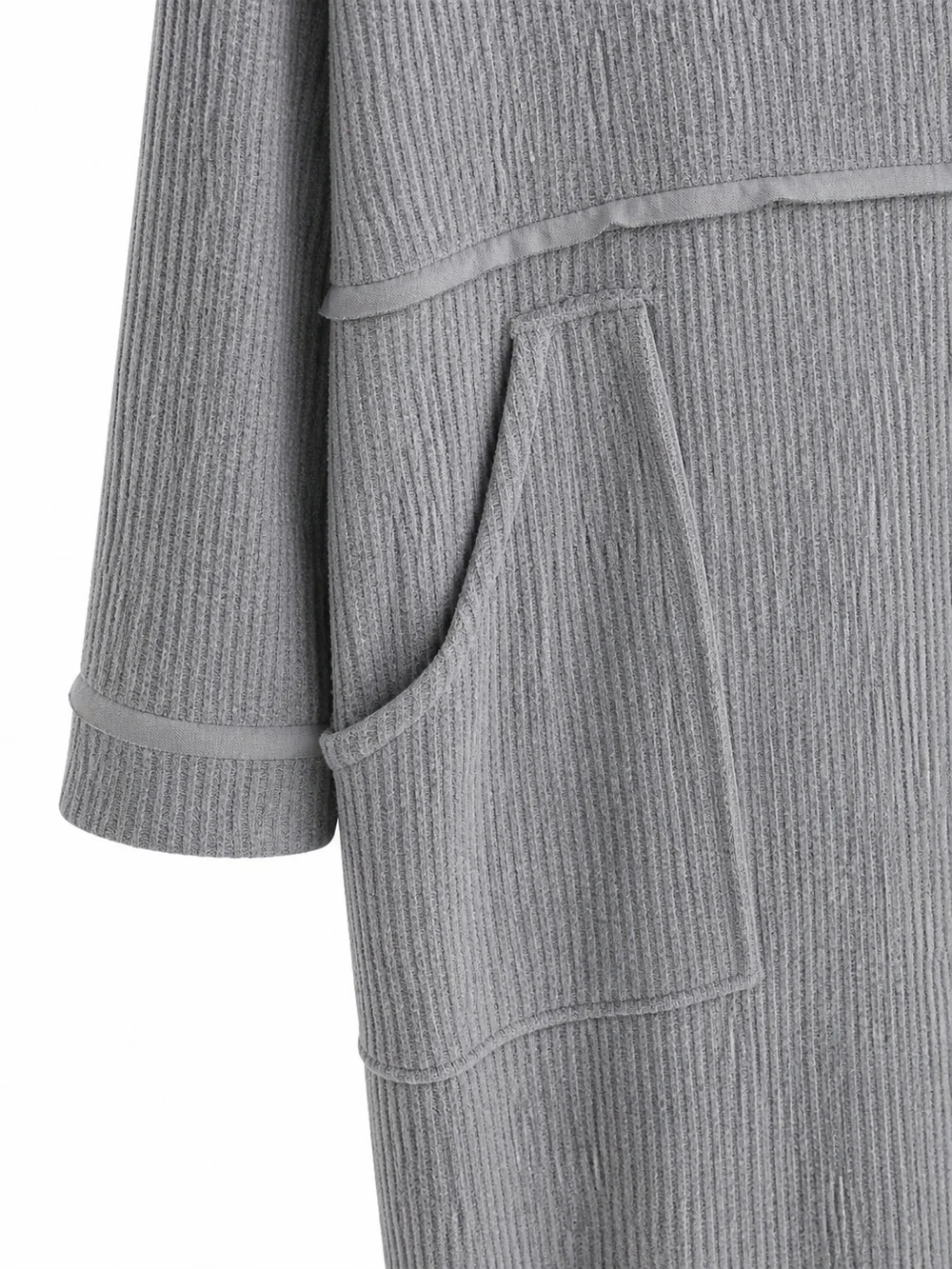 Free People Intimately Kickback Thermal Romper Medium Gray Waffle Knit Jumpsuit - Picture 4 of 10